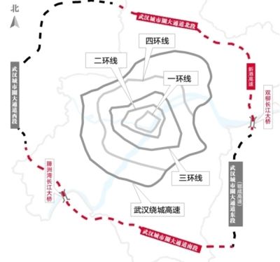 武汉城市圈大通道里程约360公里。