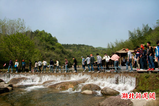湖北新闻网 京山绿林山景区踏春游迎来客流高